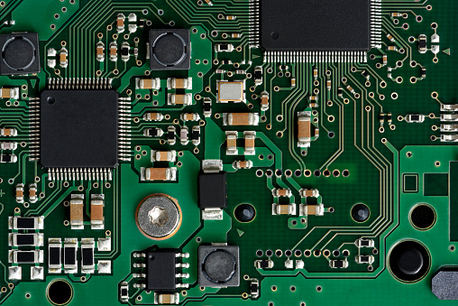 Close-up of circuit board.
