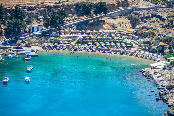 istock Beautiful St. Paul's Bay in Rhodes, Greece 600148212