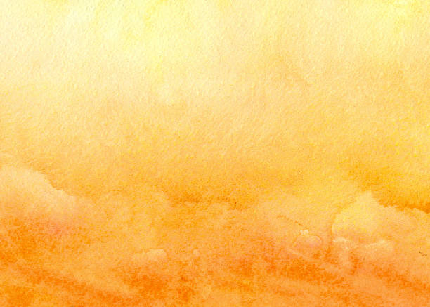 オレンジ黄色の水彩色の背景 - 水彩の背景点のイラスト素材／クリップアート素材／マンガ素材／アイコン素材