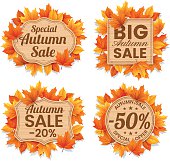 Autumn Leaf Sale Tags