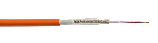 istock Fiber optic cable detail isolated on white 600152430