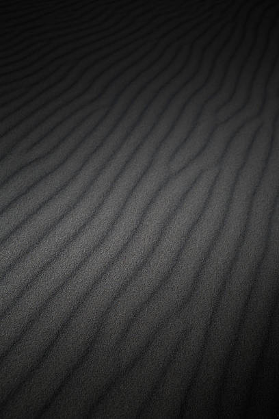 istock waves of sand formed by wind, in the dark 600153826