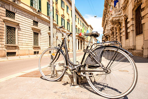 istock Bicycle on the street in Milan 600155720