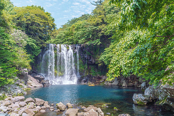 Cheonjeyeon Falls, Jeju Island, South Korea
