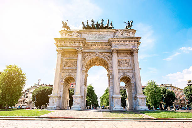 istock City gate in Milan 600157506