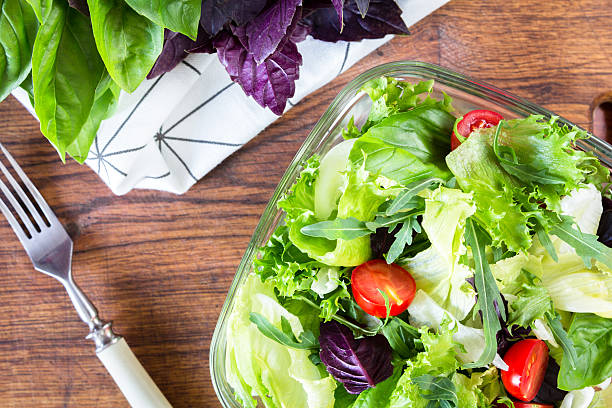 istock Green summer salad with cherry tomatos 600158600