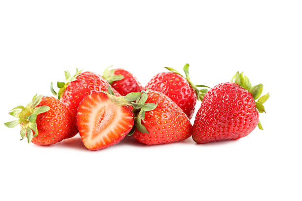 istock Strawberries isolated on a white background 600159494