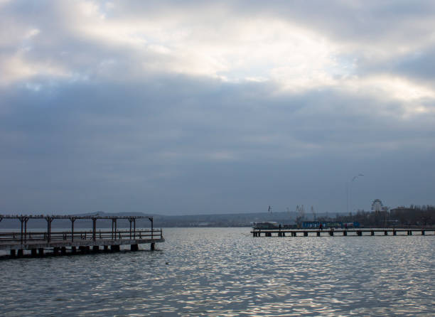 istock Seagulls on the dock. Black Sea 600159688