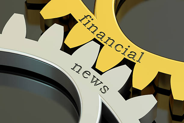 istock financial news concept on the gearwheels, 3D rendering 600163716