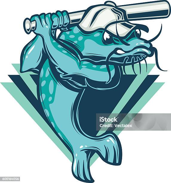 Sport Baseball Team Emblem Mud Catfish Logo Stock Illustration - Download  Image Now - Animal, Animal Wildlife, Backgrounds - iStock