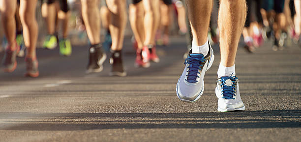 istock Marathon running in the light of evening 600164500