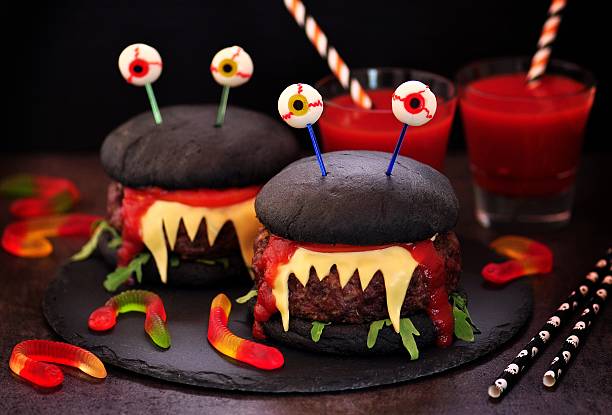 istock Burgers monsters for Halloween celebration. 600164818
