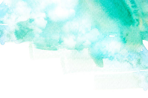 istock Watercolor illustration of sky with cloud. 600165566