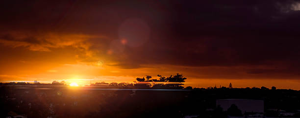 istock New day at dawn with flare 600165758