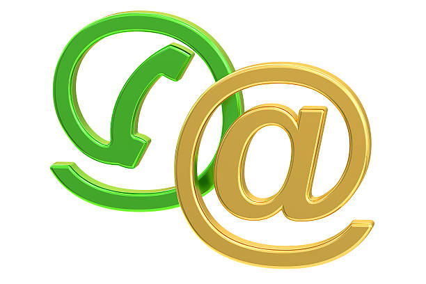 istock contact us golden symbols, 3D rendering 600167624