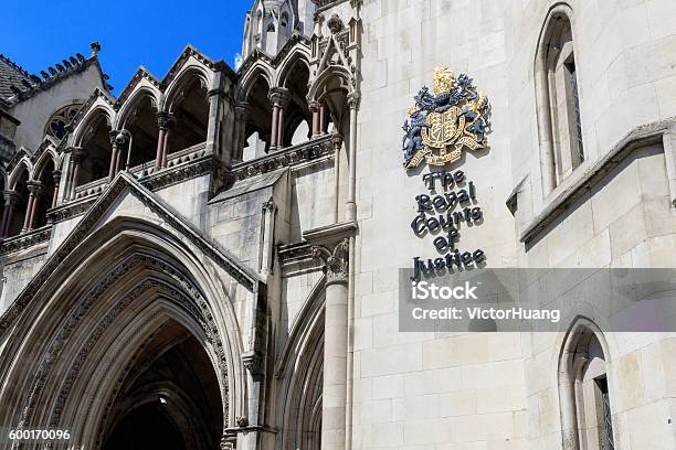 Royal Courts Of Justice In London Stock Photo - Download Image Now - Courthouse, UK, High Up