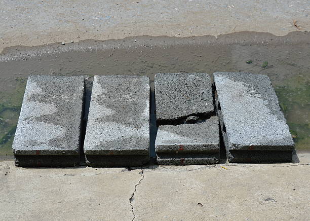 istock broken brick on the walkway for cross over flooding 600171844