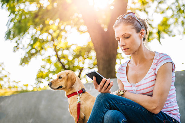 istock Woman using phone in the park 600172020