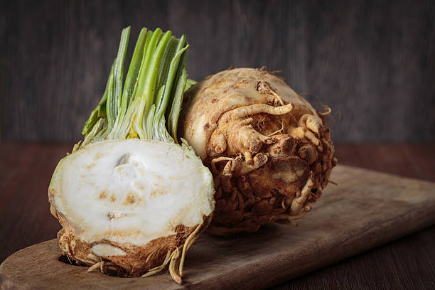 Fresh raw celeriac Fresh raw celeriac for an healthy nutrition Celeriac stock pictures, royalty-free photos & images