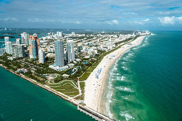 istock Miami beach marina and south beach shoreline 600176102