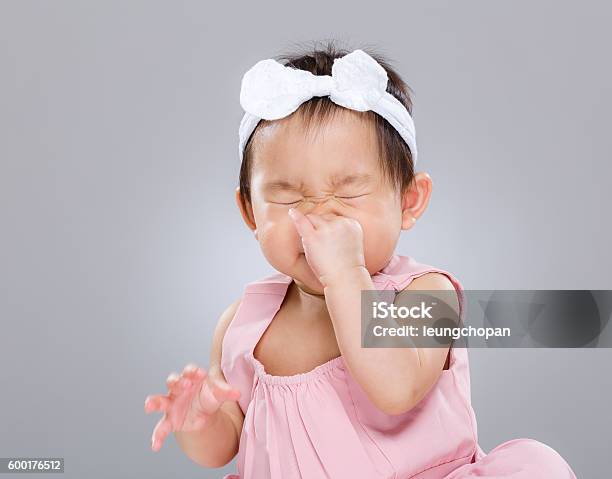 Chinese Toddler Sneezing Stock Photo - Download Image Now - Baby - Human Age, Sneezing, 12-17 Months