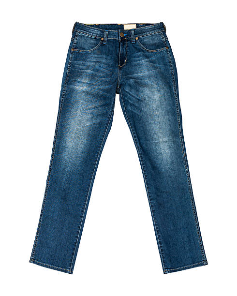 blue jeans isoliert mit clipping-pfad - jeans stock-fotos und bilder