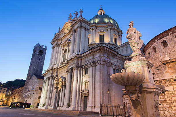 istock Brescia - The Dom at evening dusk 600378296