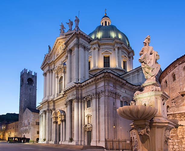 istock Brescia - The Dom at evening dusk 600378618