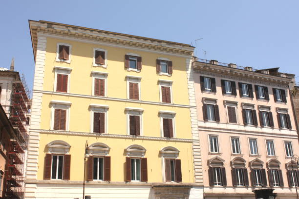 istock Windows of old house. 600379304