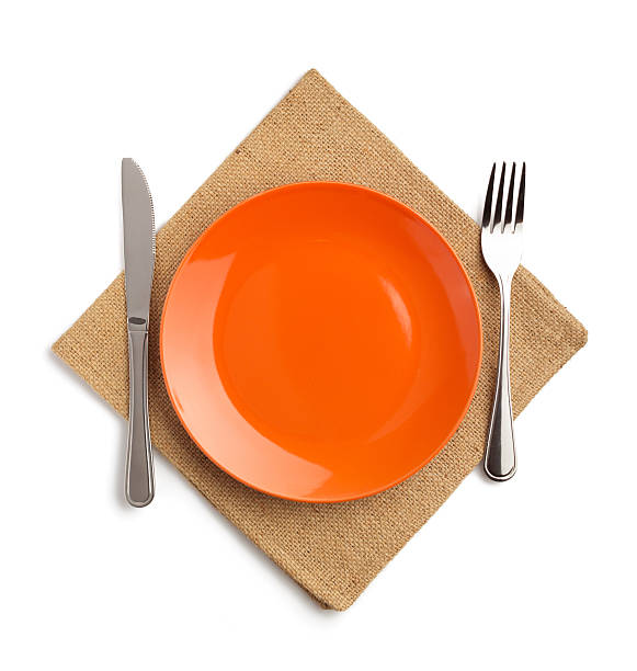 istock cloth napkin and plate isolated on white 600379654