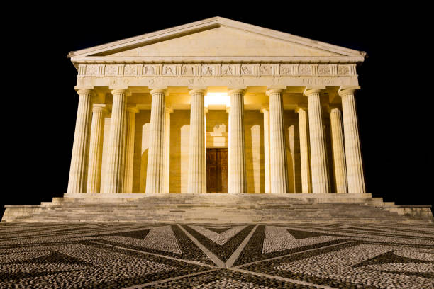 istock Temple of Canova night view. Roman columns 600381090