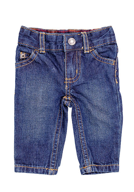 istock Baby jeans pant isolated on white background. 600382786