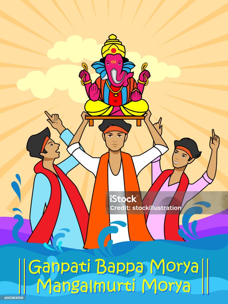 Happy Ganesh Chaturthi Stock Illustration - Download Image Now - Ganesha,  Ganesh Chaturthi, Celebration - iStock