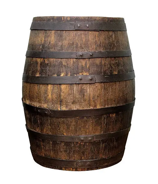 Photo of Old wooden wine barrel