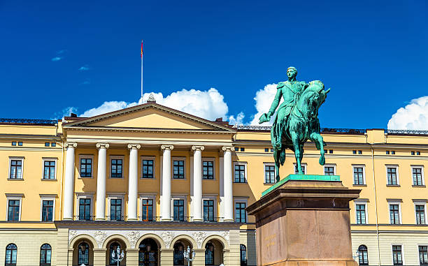 istock Equestrian statue of Karl Johan in Oslo 600392526