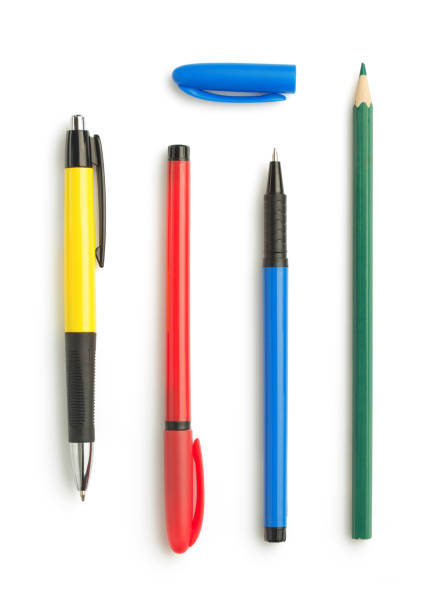 istock pencil and pen isolated on white 600393978