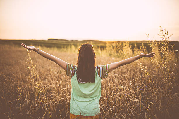 istock Female in the field 600395378