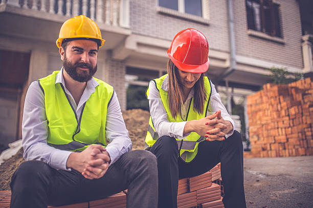 istock Engineers sitting outdoors 600395878