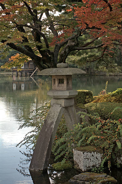 kenroku jardim, kanazawajapan.kgm, japão - japanese culture landscape landscaped ornamental garden imagens e fotografias de stock