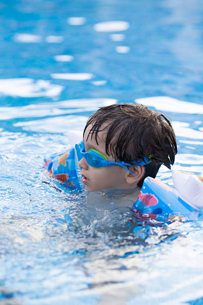 istock Happy Boy in the Swimming Pool 600397076