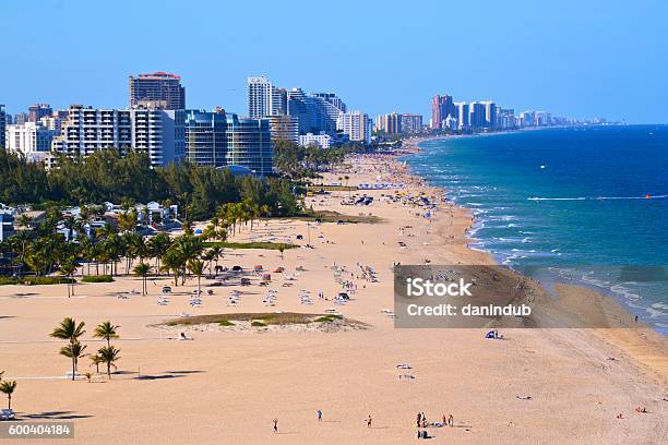 Beach At Fort Lauderdale Stock Photo - Download Image Now - Fort Lauderdale, Beach, Built Structure