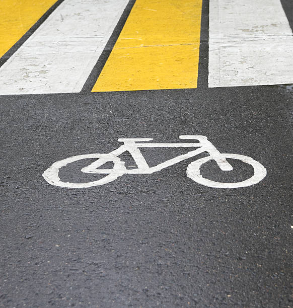 istock the sign on the pavement, pedestrian crossing 600404574