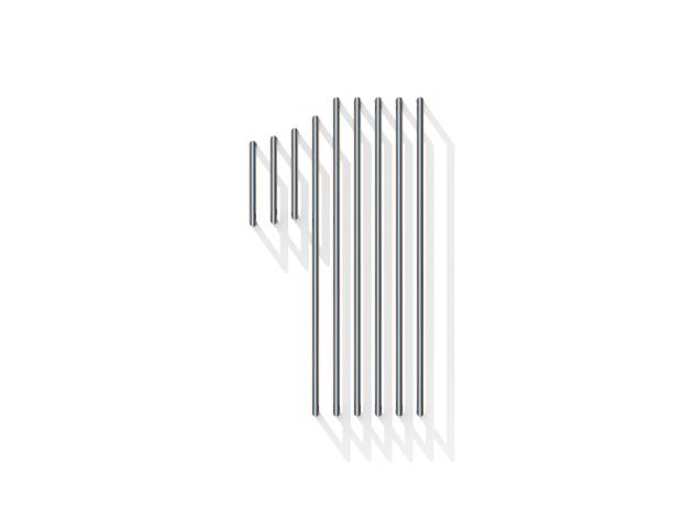 istock Silver, steel wire font. Number ONE 1 600407136