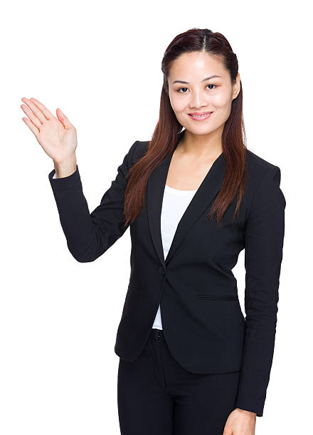 istock Chinese businesswoman gesturing 600407402