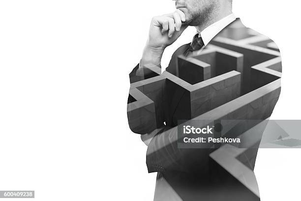 Business Challenge Stock Photo - Download Image Now - Leadership, Maze, Decisions