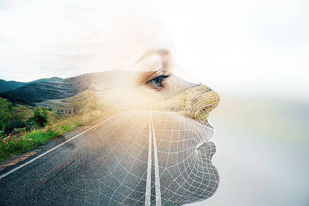 istock Thoughtful woman double exposure 600409530