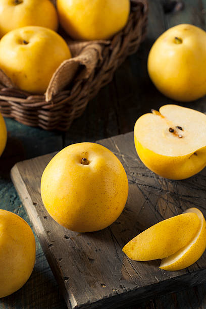 istock Raw Organic Yellow Asian Apple Pears 600409566