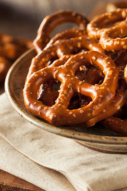 istock Healthy Salty Baked Pretzels 600410862