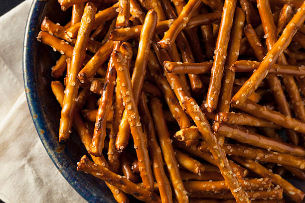 istock Healthy Salty Baked Pretzel Sticks 600412012