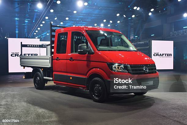 Volkswagen Crafter On The Premiere Stock Photo - Download Image Now - Volkswagen, Business, Business Finance and Industry